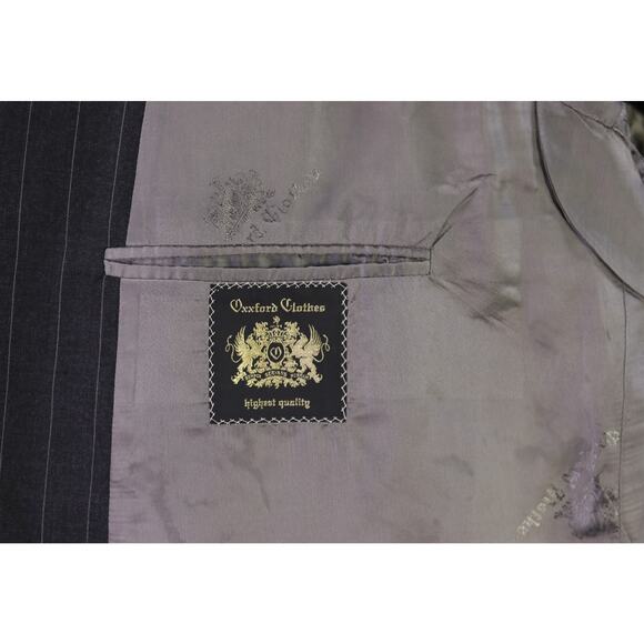 Oxxford Custom Gray Pinstripe 2-Btn Blazer Jacket Current Model 48R - Picture 8 of 10